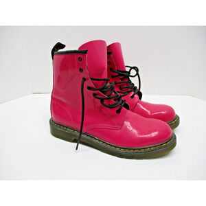 Dr Doc Martens 1460 Y Candy Pink Women's Boots Size 7 US Lace Up and Zip